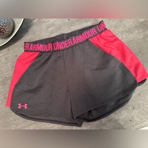 Under Armour Gray and Pink Athletic Shorts